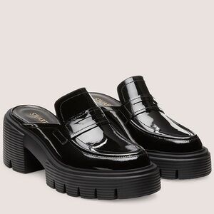 Stuart Weitzman SoHo Mule Loafer in Black NEW